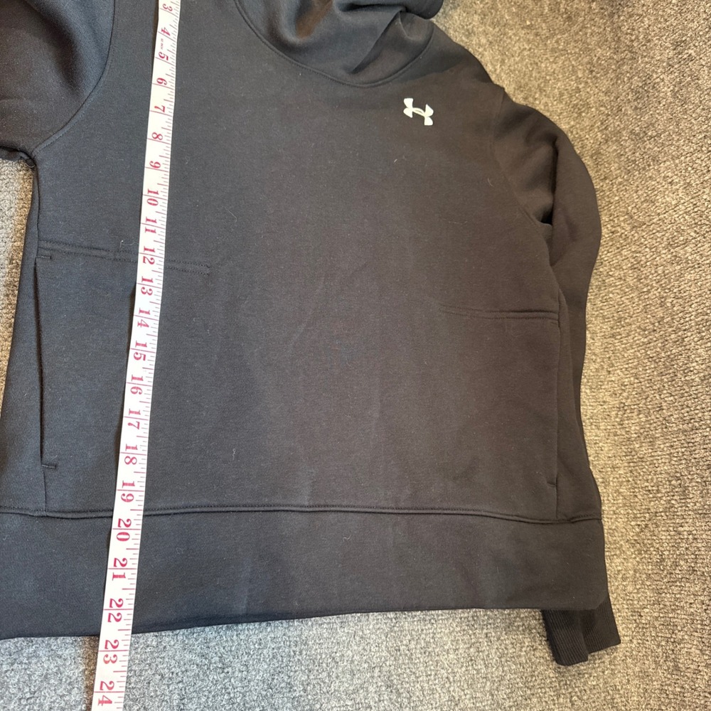 Under Armour Womens Rival Fleece Funnel Neck Hoodie Black 1331725-001 Small NWT - Picture 5 of 9